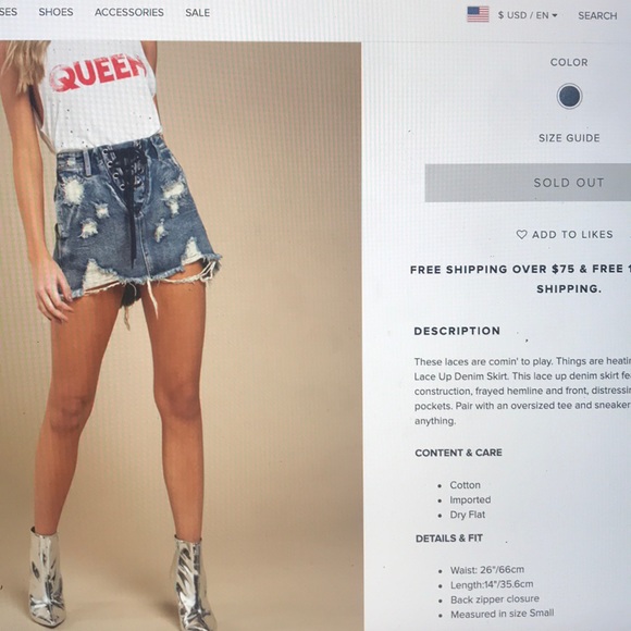 Lace up denim skirt #tobi #denimskirt - Picture 3 of 3